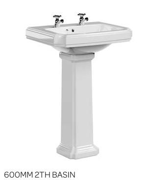 AST Victorian Toilet and 600mm Basin Set Including Seat