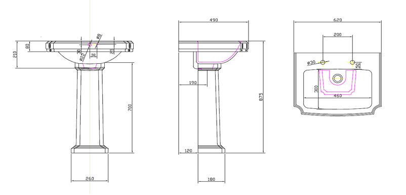 AST Victorian Toilet and 600mm Basin Set Including Seat