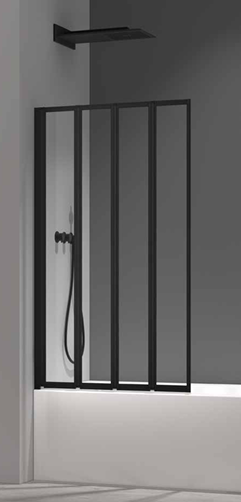 Bath Screen Available In Chrome, Black, Brushed Brass, Brushed Bronze and Gun Metal