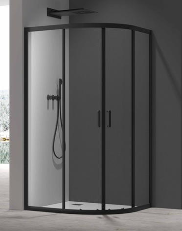 Two Door Quadrant 6mm - Available in Chrome, Brushed Brass, Black