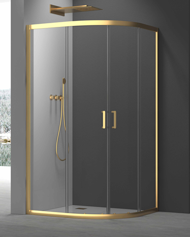 Two Door Quadrant 6mm - Available in Chrome, Brushed Brass, Black