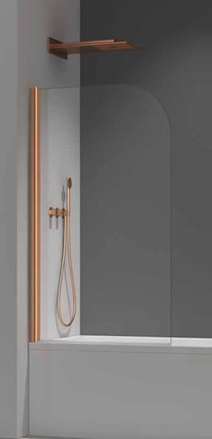 Bath Screen Available In Chrome, Black, Brushed Brass, Brushed Bronze and Gun Metal