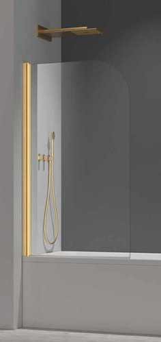 Bath Screen Available In Chrome, Black, Brushed Brass, Brushed Bronze and Gun Metal