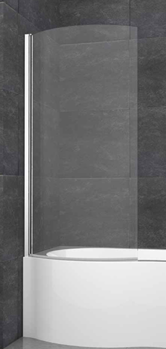 Bath Screen Available In Chrome, Black, Brushed Brass, Brushed Bronze and Gun Metal