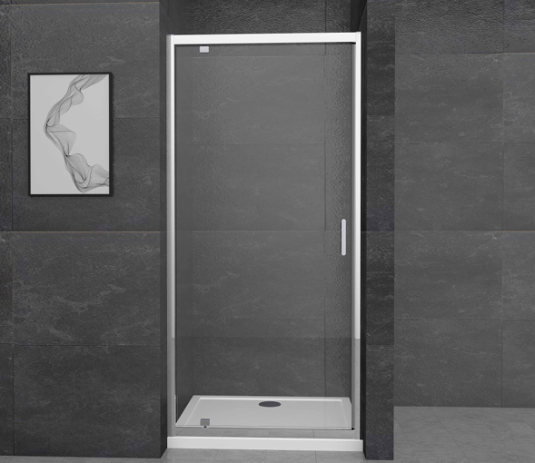 Pivot Door and Side Panels 6mm - Available in Chrome, Brushed Brass, Black