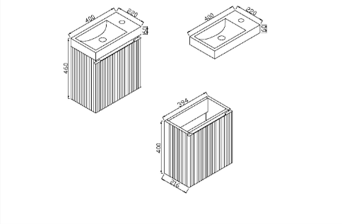 Cloakroom Unit including Frame/Wall Hung Toilet