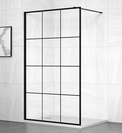 8+ Wet Panel Crittall Style Matt Black