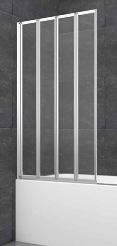 Bath Screen Available In Chrome, Black, Brushed Brass, Brushed Bronze and Gun Metal