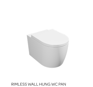 GEN Round Shape Rimless Close to Wall Pan and Cistern Including Seat
