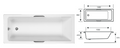 INT CARRON Twin Grip SE Bath available in 1500/1600/1650/1700/1750/1800mm Length