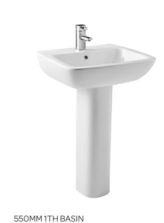 KOR Square Toilet and 550mm Basin Set Including Seat