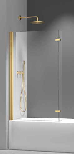Bath Screen Available In Chrome, Black, Brushed Brass, Brushed Bronze and Gun Metal