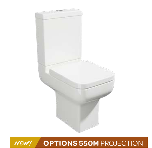 OPT Square Shape Rimless Toilet Including Seat