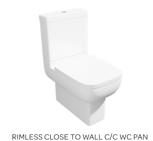 OPT Square Shape Rimless Toilet Including Seat