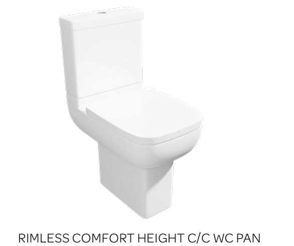 OPT Square Shape Rimless Toilet Including Seat