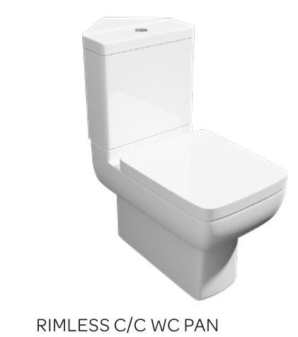 OPT Square Shape Rimless Toilet Including Seat