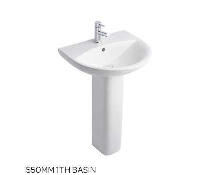 PRI Round Rimless Short Projection Toilet and Basin Set Including Seat