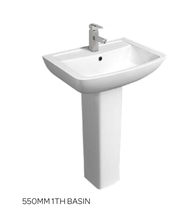 PUR Square Basin and Pedestal 550mm