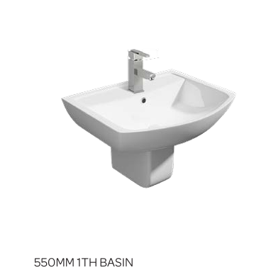 PUR Square Basin and Pedestal 550mm