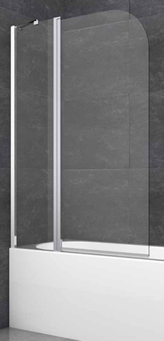 Bath Screen Available In Chrome, Black, Brushed Brass, Brushed Bronze and Gun Metal