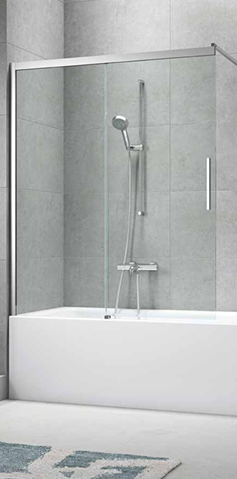 Bath Screen Available In Chrome, Black, Brushed Brass, Brushed Bronze and Gun Metal