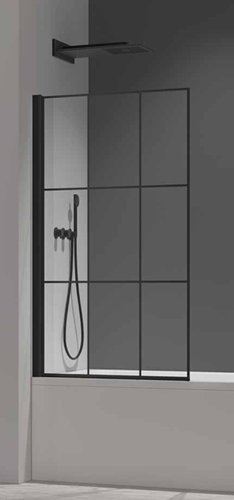Bath Screen Available In Chrome, Black, Brushed Brass, Brushed Bronze and Gun Metal