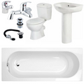 Bathroom Suite  Single Ended 1700/1600/1500/1400/1200 Bath suite Toilet Sink and Taps