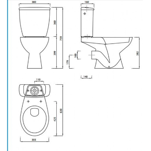 Bathroom Suite  Single Ended 1600/1500/1400mm Bath Toilet and 550/650 Basin Unit and Taps