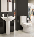 TRI Square Toilet and 550mm Basin Set Including Seat