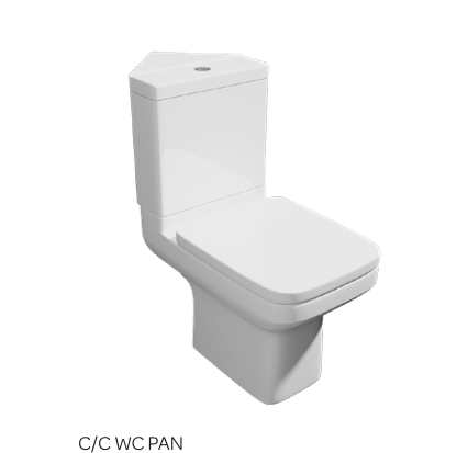 TRI Square Shape Rimless Toilet Including Seat
