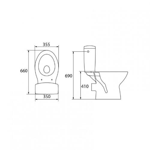 Standard Toilet Including Seat