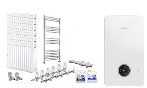 Worcester 2000 Combi Central Heating Pack including 7 Radiators