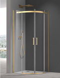 Frameless 8mm Quadrant Two Door 800mm Available Brushed Brass, Black, Chrome.
