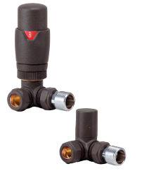 TRV Radiator Valves with Angled, Corner and Straight available in 13 different colours