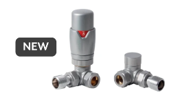 TRV Radiator Valves with Angled, Corner and Straight available in 13 different colours