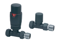 TRV Radiator Valves with Angled, Corner and Straight available in 13 different colours