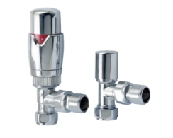 TRV Radiator Valves with Angled, Corner and Straight available in 13 different colours