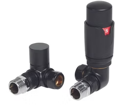 TRV Radiator Valves with Angled, Corner and Straight available in 13 different colours