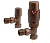 TRV Radiator Valves with Angled, Corner and Straight available in 13 different colours
