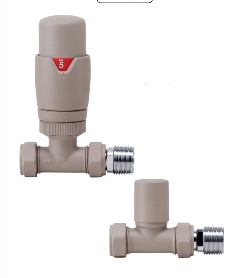 TRV Radiator Valves with Angled, Corner and Straight available in 13 different colours