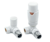 TRV Radiator Valves with Angled, Corner and Straight available in 13 different colours