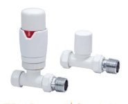 TRV Radiator Valves with Angled, Corner and Straight available in 13 different colours